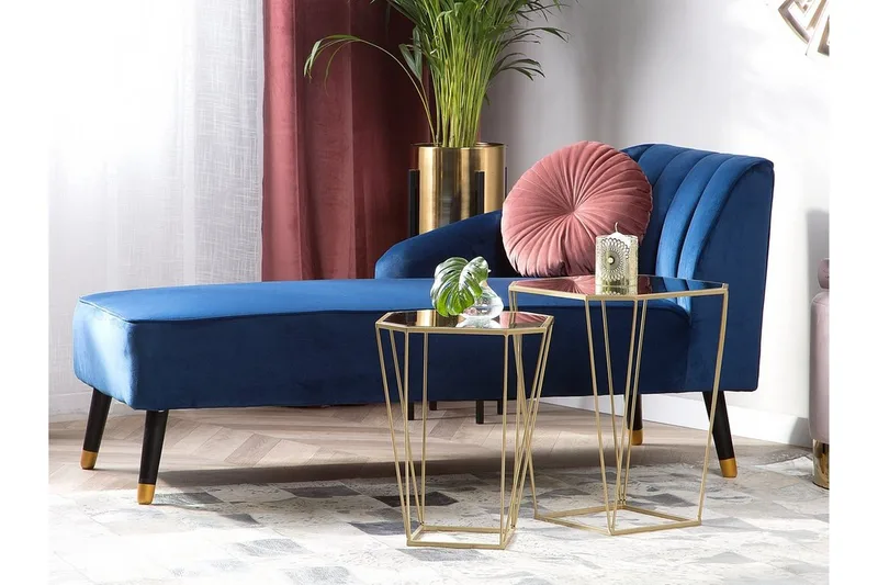 Sierra Sidobord 2 St 45|35 cm - Guld - Möbler - Vardagsrum - Soffbord & vardagsrumsbord - Sidobord & lampbord