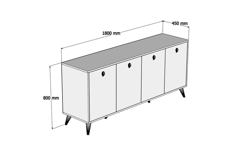 SIGARI Konsollbord 180 cm Mörkbrun/Vit - Hallbord - Bord - Avlastningsbord & konsolbord