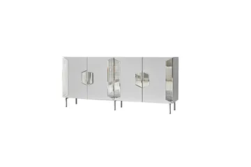 Stedum Konsollbord 180 cm - Vit/Silver - Förvaring - Förvaringsmöbler - Skänkar & sideboards