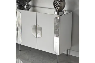 Stedum Konsollbord 180 cm - Vit/Silver - Förvaring - Förvaringsmöbler - Skänkar & sideboards