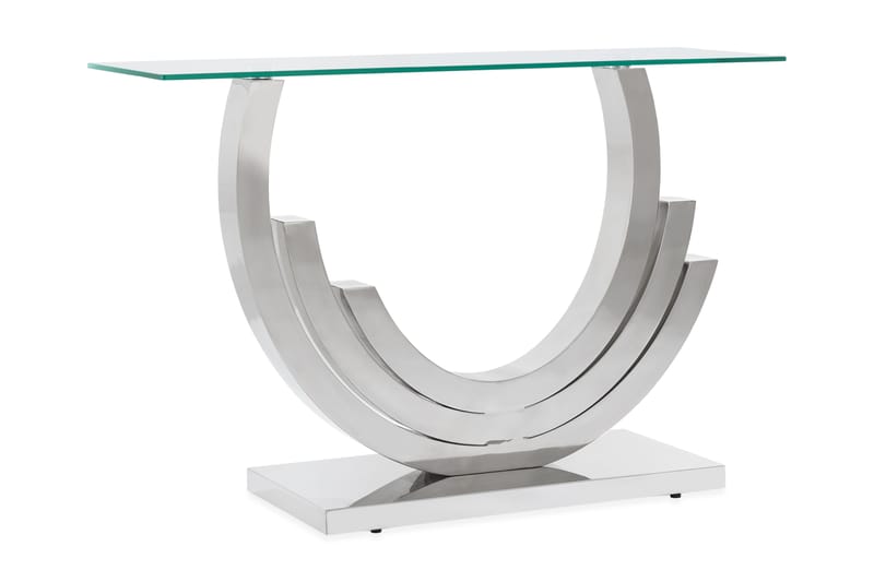 STOLTE Avlastningsbord 120 cm Rostfritt Stål/Glas - Bord - Avlastningsbord & konsolbord - Hallbord