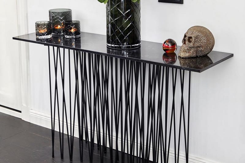 Stone Avlastningsbord 130 cm - Svart - Möbler - Vardagsrum - Soffbord & vardagsrumsbord - Avlastningsbord & konsolbord