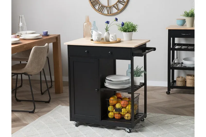 Trapani Serveringsbord 75 cm - Svart - Förvaring - Förvaringsmöbler - Köksö