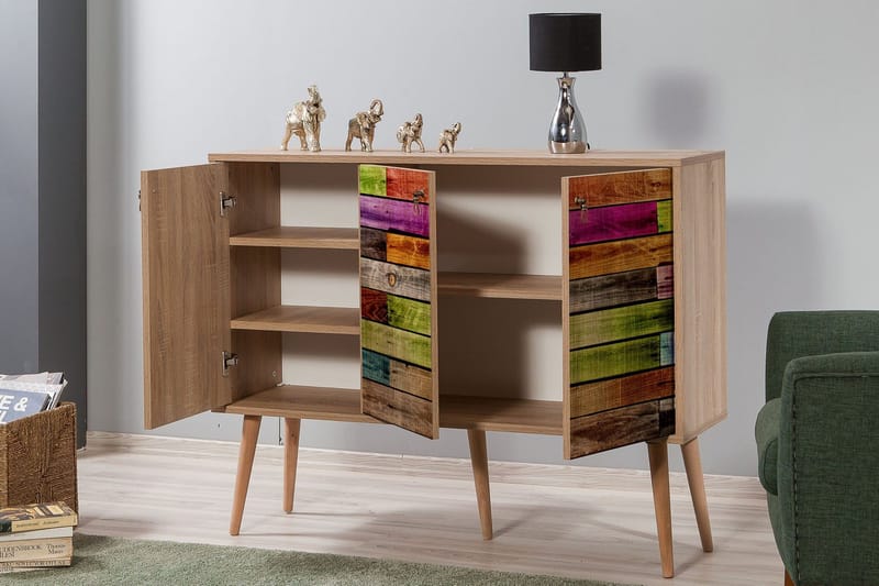 Vellavie Skänk Regnbågspanel - Flerfärgad - Förvaring - Förvaringsmöbler - Skänkar & sideboards