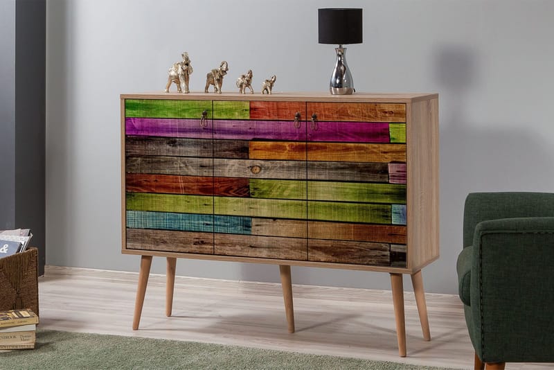 Vellavie Skänk Regnbågspanel - Flerfärgad - Förvaring - Förvaringsmöbler - Skänkar & sideboards