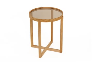 Babilas Satsbord (3 delar) 45x55x45 cm - Transparent ek - Möbler - Vardagsrum - Soffbord & vardagsrumsbord - Satsbord