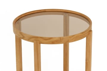 Babilas Satsbord (3 delar) 45x55x45 cm - Transparent ek - Möbler - Vardagsrum - Soffbord & vardagsrumsbord - Satsbord