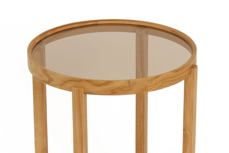 Babilas Satsbord (3 delar) 45x55x45 cm - Transparent ek - Möbler - Vardagsrum - Soffbord & vardagsrumsbord - Satsbord