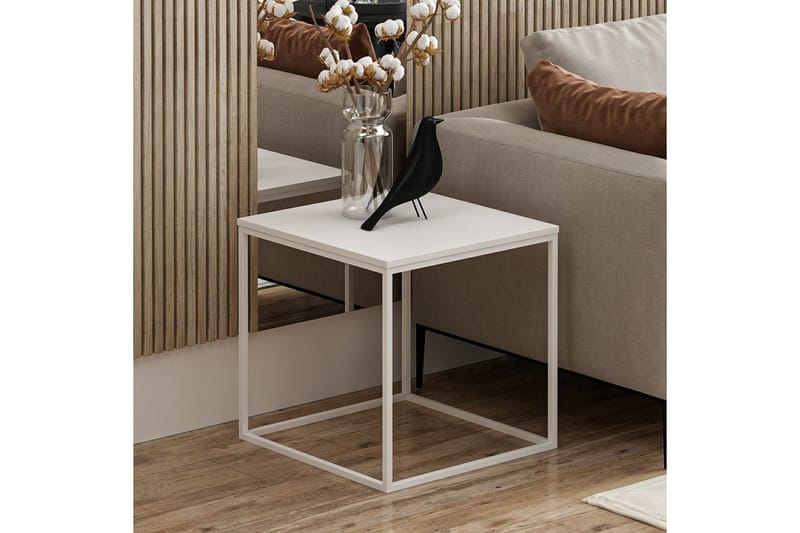 Basak Sidobord 52 cm - Vit - Möbler - Vardagsrum - Soffbord & vardagsrumsbord - Brickbord