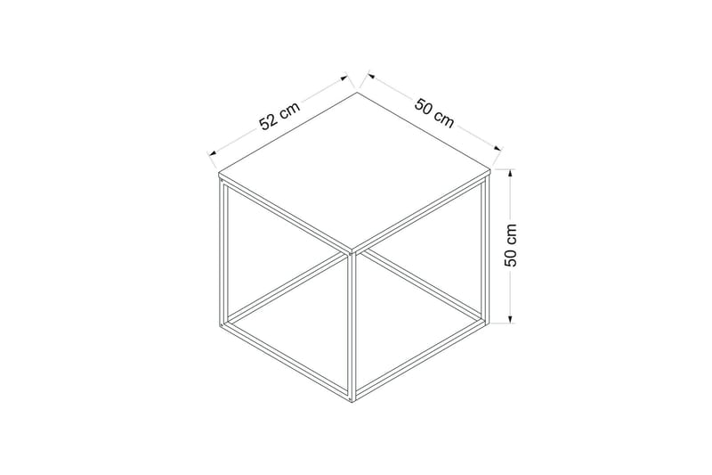 Basak Sidobord 52 cm - Vit - Möbler - Vardagsrum - Soffbord & vardagsrumsbord - Brickbord