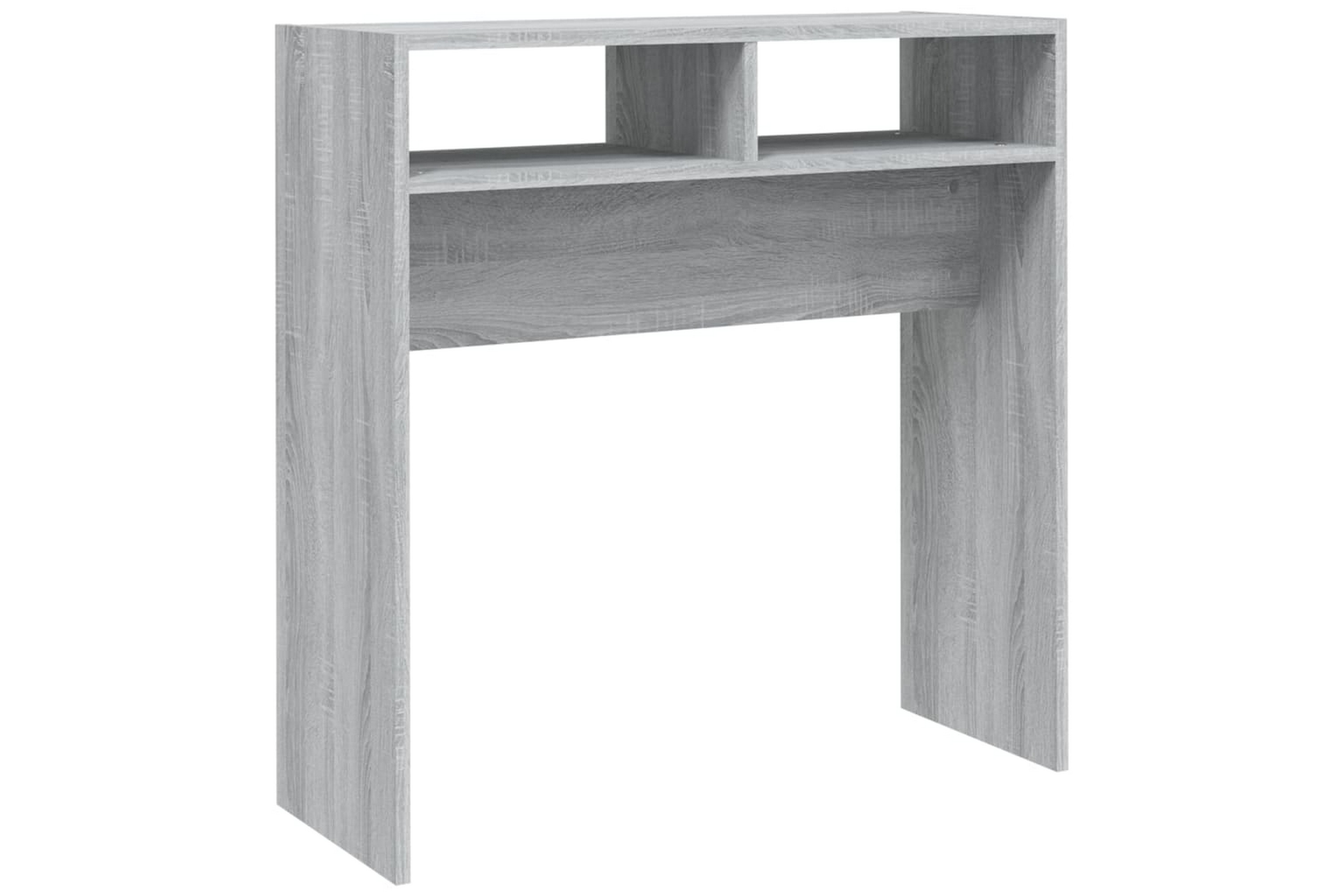 beBasic Avlastningsbord grå sonoma 78x30x80 cm konstruerat trä –