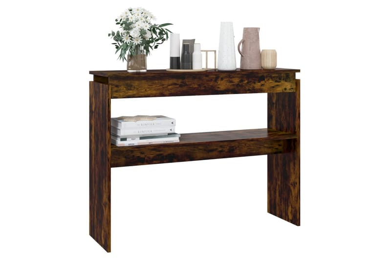 beBasic Avlastningsbord rökfärgad ek 102x30x80 cm konstruerat trä - Möbler - Vardagsrum - Soffbord & vardagsrumsbord - Avlastningsbord & konsolbord