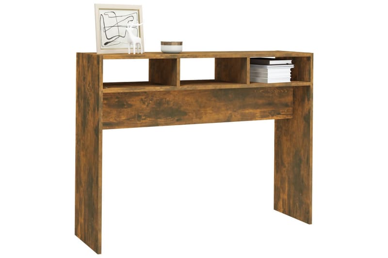 beBasic Avlastningsbord rökfärgad ek 105x30x80 cm konstruerat trä - Möbler - Vardagsrum - Soffbord & vardagsrumsbord - Avlastningsbord & konsolbord