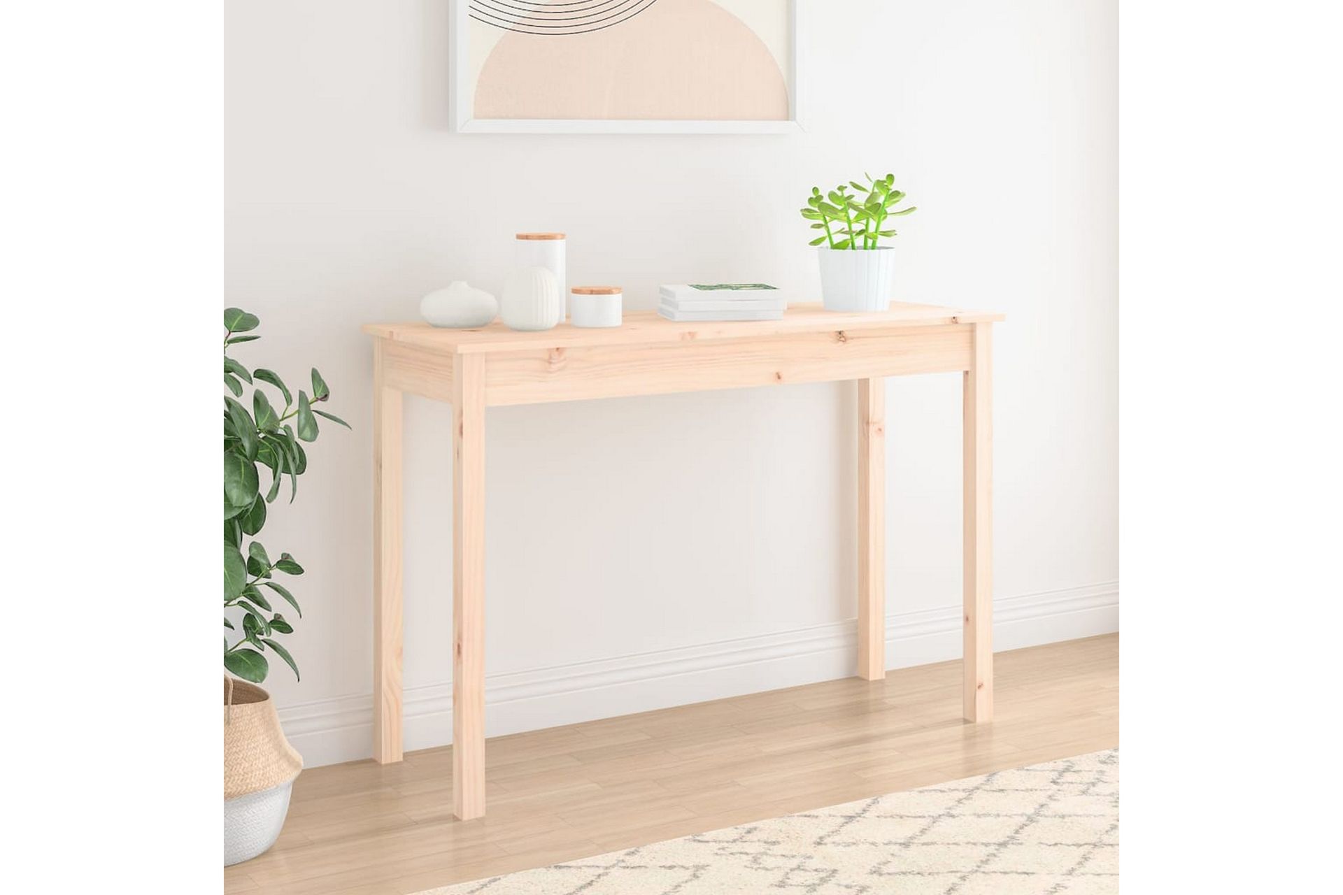 beBasic Konsolbord 110x40x75 cm massiv furu - Möbler - Vardagsrum - Soffbord & vardagsrumsbord - Avlastningsbord & konsolbord