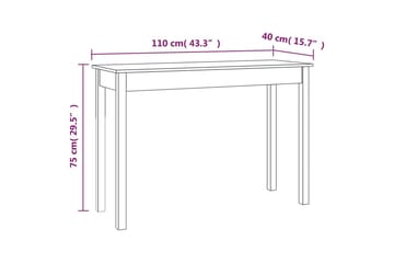 beBasic Konsolbord 110x40x75 cm massiv furu - Möbler - Vardagsrum - Soffbord & vardagsrumsbord - Avlastningsbord & konsolbord