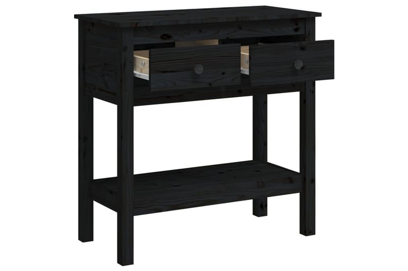 beBasic Konsolbord svart 75x35x75 cm massiv furu - Hallbord - Bord - Avlastningsbord & konsolbord