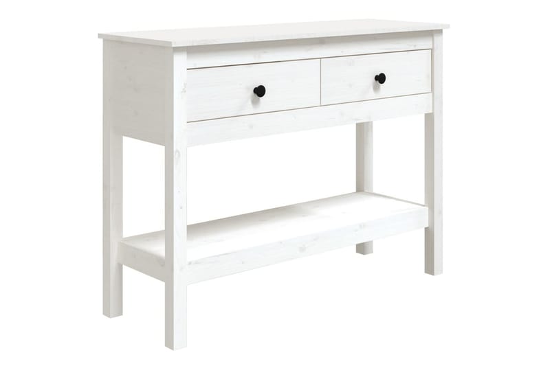 beBasic Konsolbord vit 100x35x75 cm massiv furu - Möbler - Vardagsrum - Soffbord & vardagsrumsbord - Avlastningsbord & konsolbord