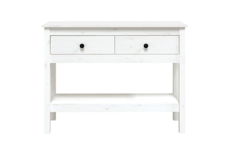 beBasic Konsolbord vit 100x35x75 cm massiv furu - Möbler - Vardagsrum - Soffbord & vardagsrumsbord - Avlastningsbord & konsolbord