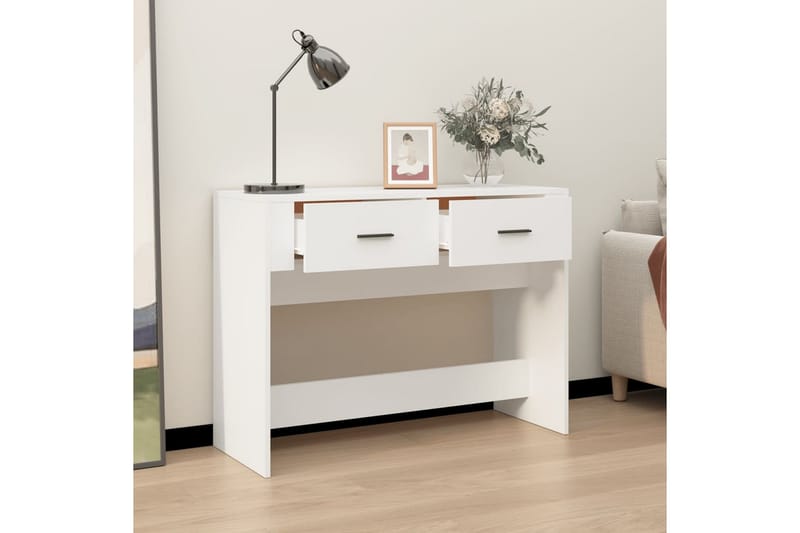beBasic Konsolbord vit 100x39x75 cm konstruerat trä - Möbler - Vardagsrum - Soffbord & vardagsrumsbord - Avlastningsbord & konsolbord