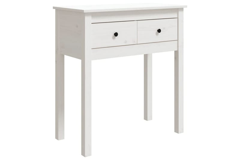 beBasic Konsolbord vit 70x35x75 cm massiv furu - Möbler - Vardagsrum - Soffbord & vardagsrumsbord - Avlastningsbord & konsolbord
