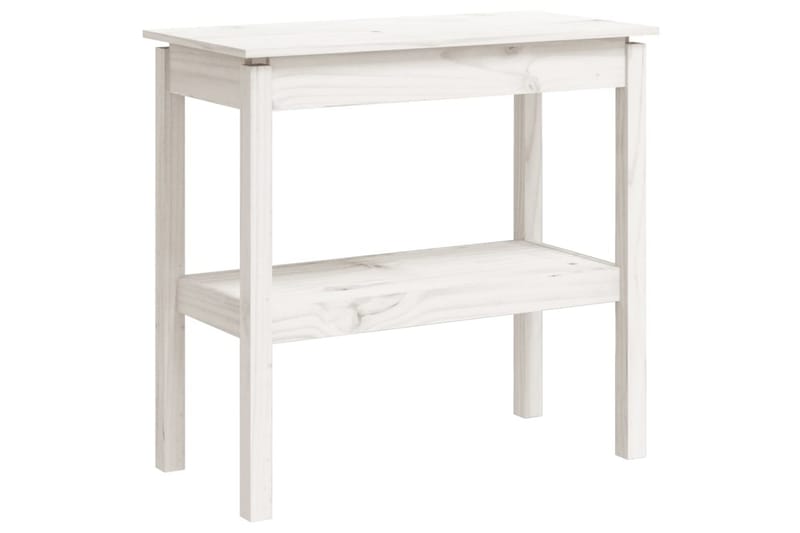 beBasic Konsolbord vit 80x40x75 cm massiv furu - Möbler - Vardagsrum - Soffbord & vardagsrumsbord - Avlastningsbord & konsolbord