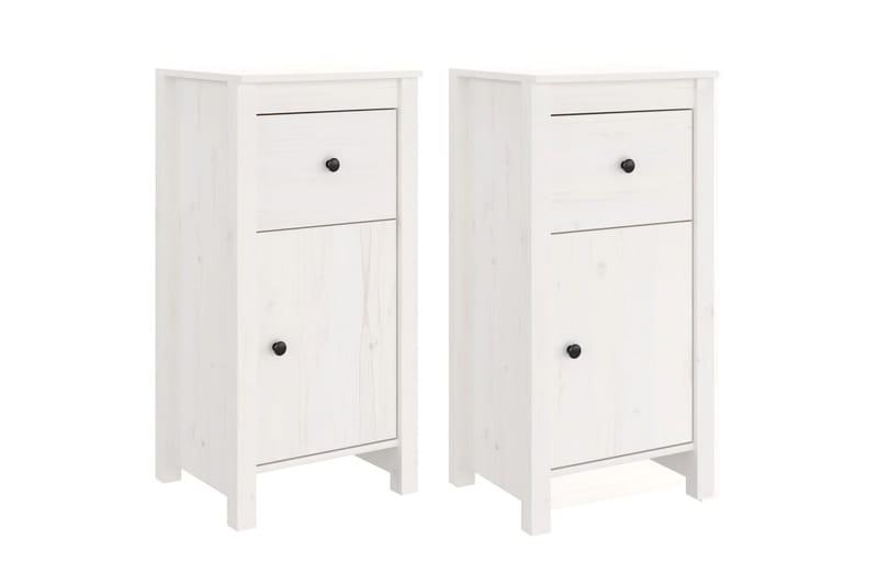 beBasic Skåp 2 st 40x35x80 cm massiv furu - Möbler - Vardagsrum - Soffbord & vardagsrumsbord - Sidobord & lampbord