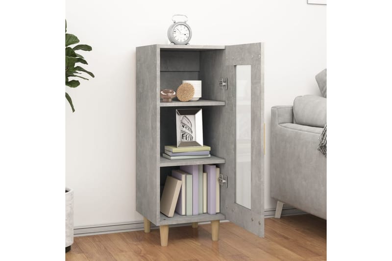 beBasic Skåp betonggrå 34,5x34x90 cm konstruerat trä - Möbler - Vardagsrum - Soffbord & vardagsrumsbord - Sidobord & lampbord