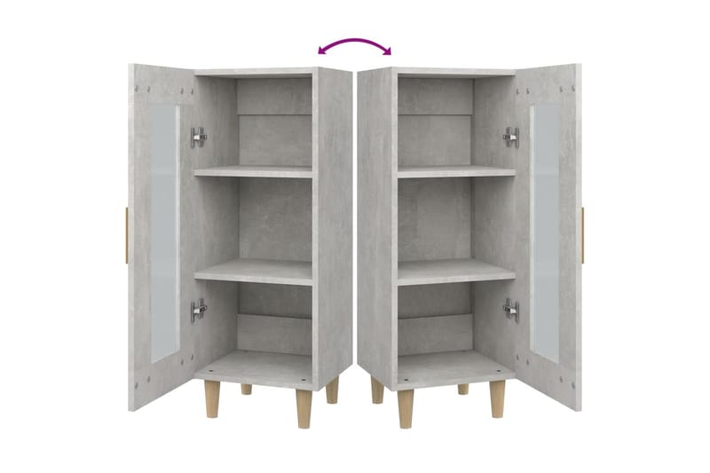beBasic Skåp betonggrå 34,5x34x90 cm konstruerat trä - Möbler - Vardagsrum - Soffbord & vardagsrumsbord - Sidobord & lampbord