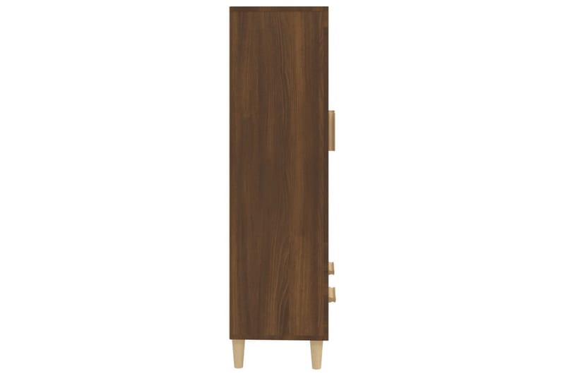 beBasic Skåp brun ek 70x31x115 cm konstruerat trä - Brickbord - Bord - Sidobord & lampbord