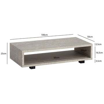 Belaro Soffbord 100 cm - Sandgrå och svart - Möbler - Vardagsrum - Soffbord & vardagsrumsbord - Soffbord