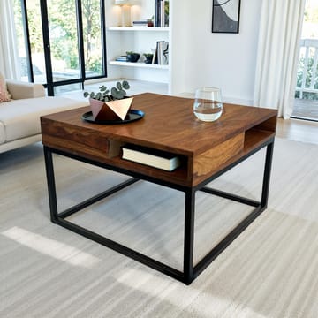 Beleri Soffbord 60 cm Kvadratisk - Varmbrun och svart - Möbler - Vardagsrum - Soffbord & vardagsrumsbord - Soffbord