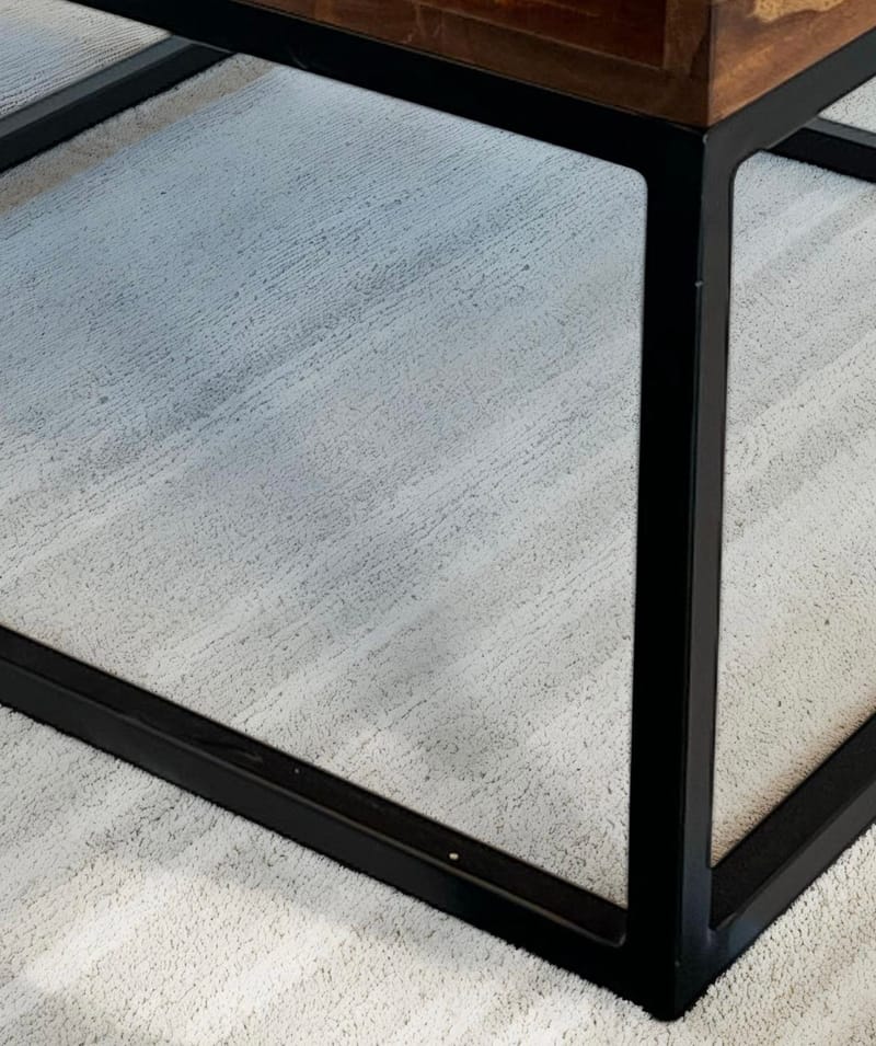 Beleri Soffbord 60 cm Kvadratisk - Varmbrun och svart - Möbler - Vardagsrum - Soffbord & vardagsrumsbord - Soffbord