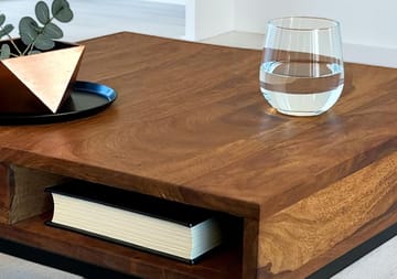 Beleri Soffbord 60 cm Kvadratisk - Varmbrun och svart - Möbler - Vardagsrum - Soffbord & vardagsrumsbord - Soffbord