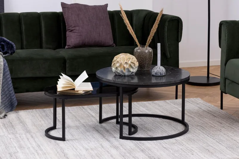 Belgrat Soffbord 70 cm - Svart - Möbler - Vardagsrum - Soffbord & vardagsrumsbord - Satsbord