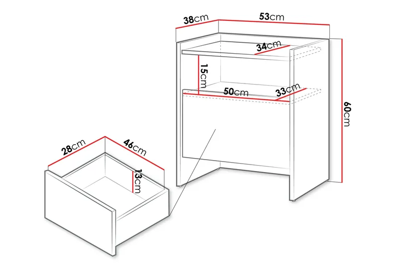 Bellia Sidobord 38 cm - Beige - Möbler - Vardagsrum - Soffbord & vardagsrumsbord - Brickbord