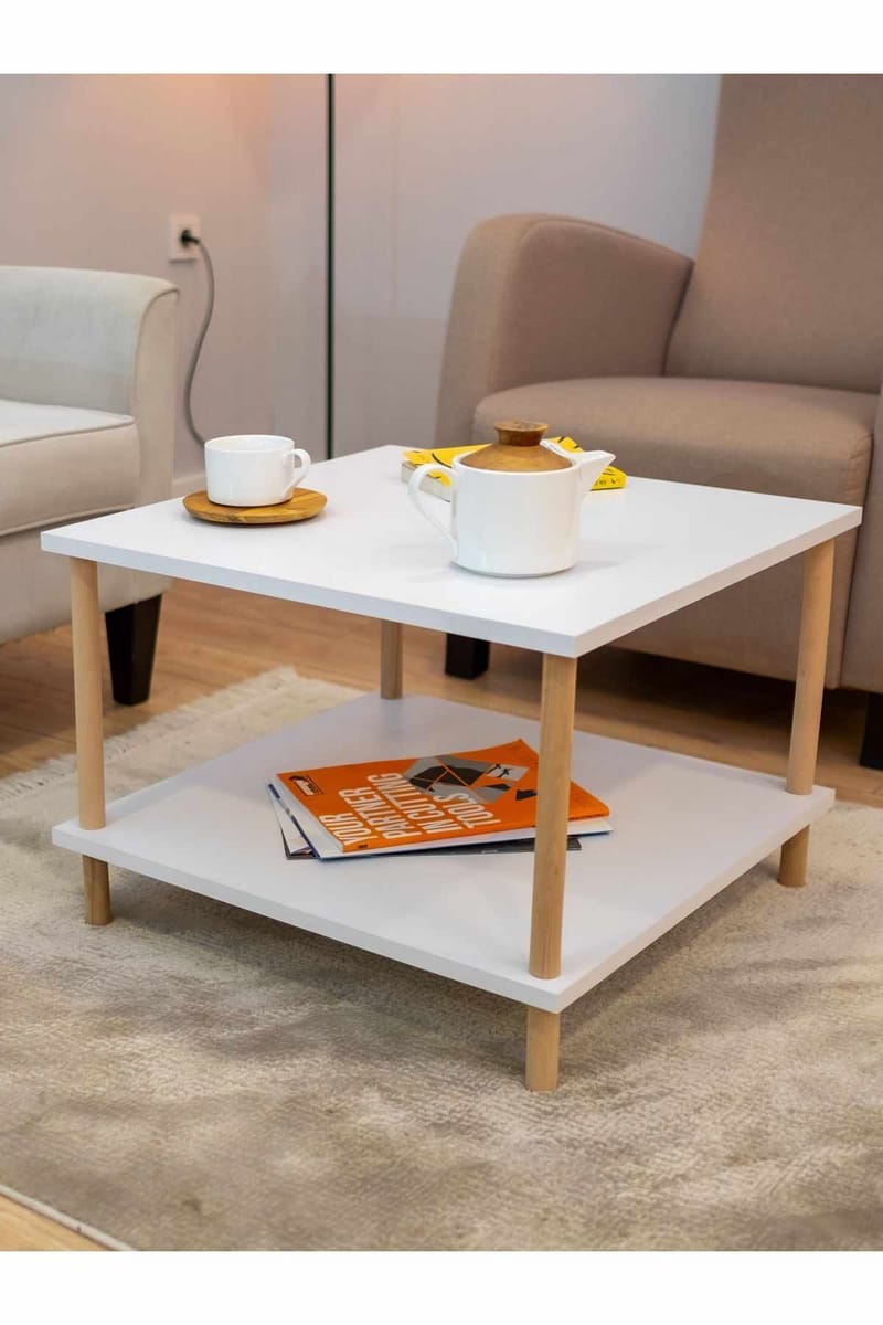 Belvo Soffbord 60x42,5x60 cm - Vit - Möbler - Vardagsrum - Soffbord & vardagsrumsbord - Soffbord