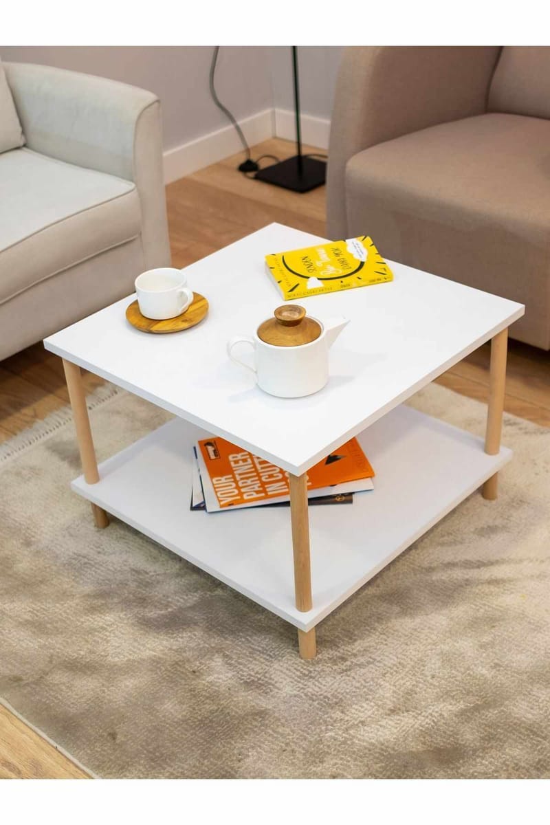 Belvo Soffbord 60x42,5x60 cm - Vit - Möbler - Vardagsrum - Soffbord & vardagsrumsbord - Soffbord