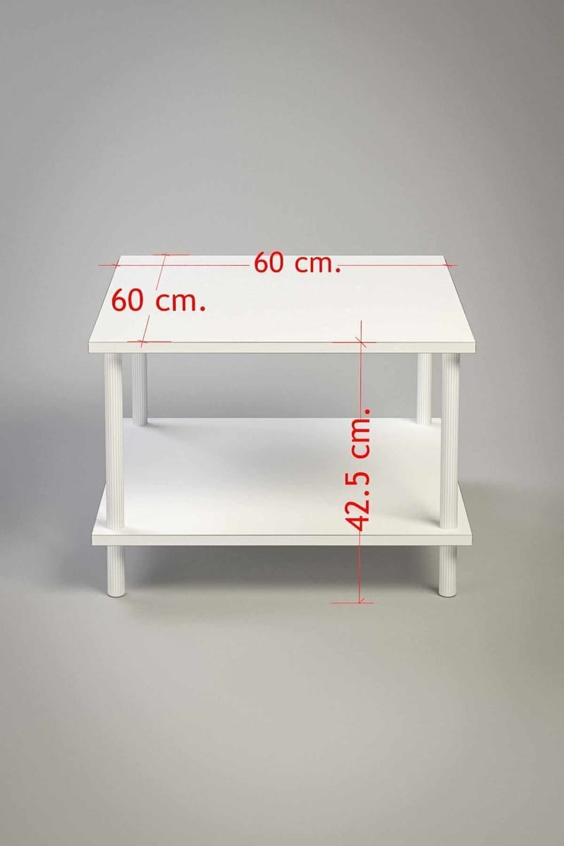 Belvo Soffbord 60x42,5x60 cm - Vit - Möbler - Vardagsrum - Soffbord & vardagsrumsbord - Soffbord