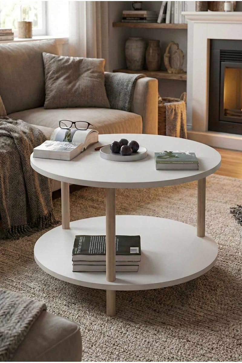 Belvo Soffbord 60x43 cm - Vit - Möbler - Vardagsrum - Soffbord & vardagsrumsbord - Soffbord