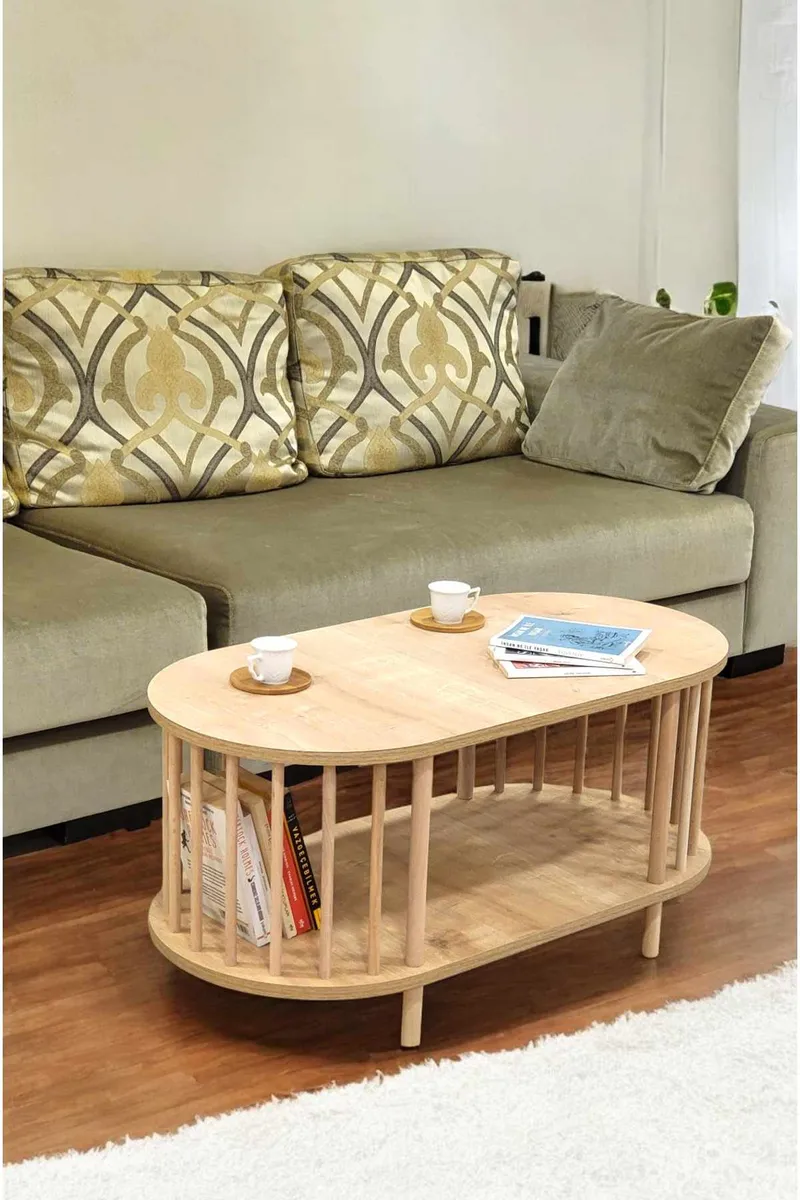 Belvo Soffbord 90x43x45 cm - Sapphire Oak - Möbler - Vardagsrum - Soffbord & vardagsrumsbord - Soffbord