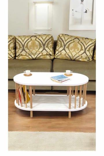 Belvo Soffbord 90x43x45 cm - Vit - Möbler - Vardagsrum - Soffbord & vardagsrumsbord - Soffbord