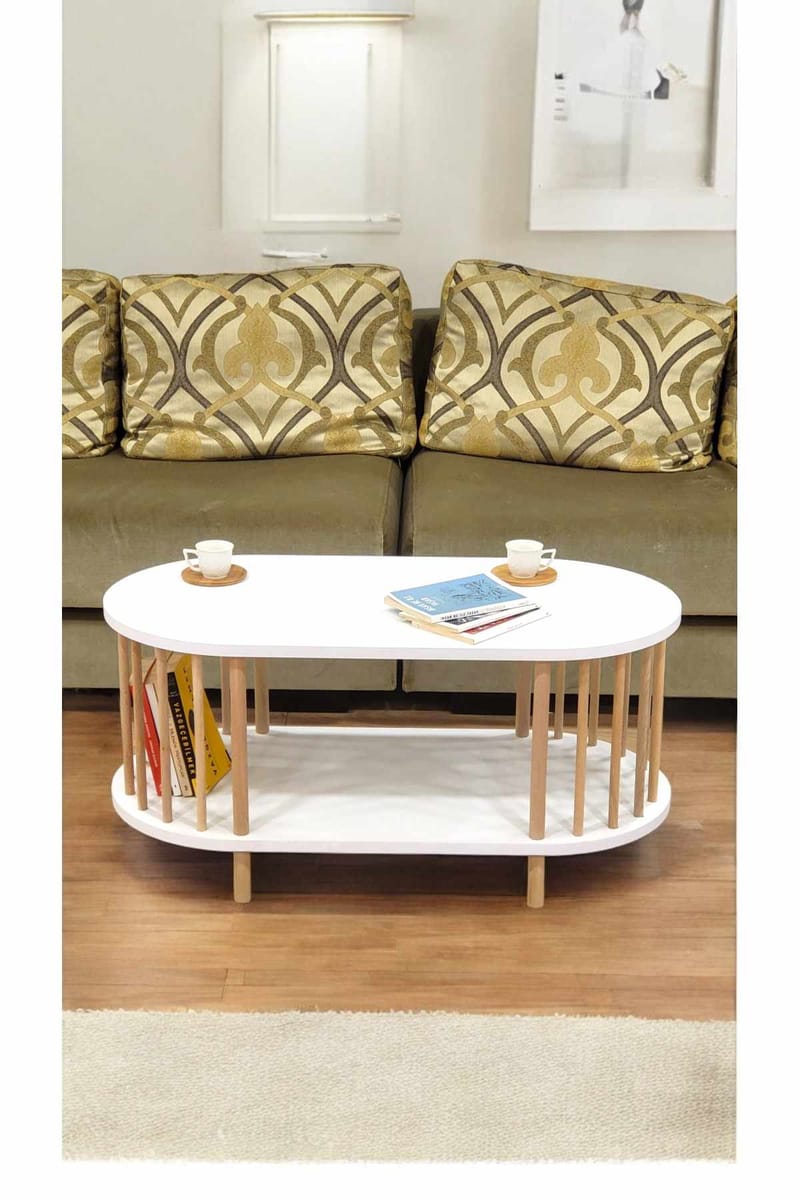 Belvo Soffbord 90x43x45 cm - Vit - Möbler - Vardagsrum - Soffbord & vardagsrumsbord - Soffbord