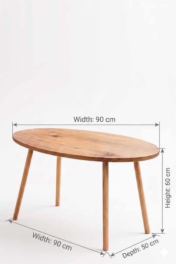 Belvo Soffbord 90x60x50 cm - Furu - Möbler - Vardagsrum - Soffbord & vardagsrumsbord - Soffbord