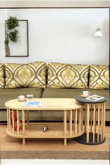 Belvo Soffbordsset 90x43x45 cm - Sapphire Oak/Antracit - Möbler - Vardagsrum - Soffbord & vardagsrumsbord - Soffbord