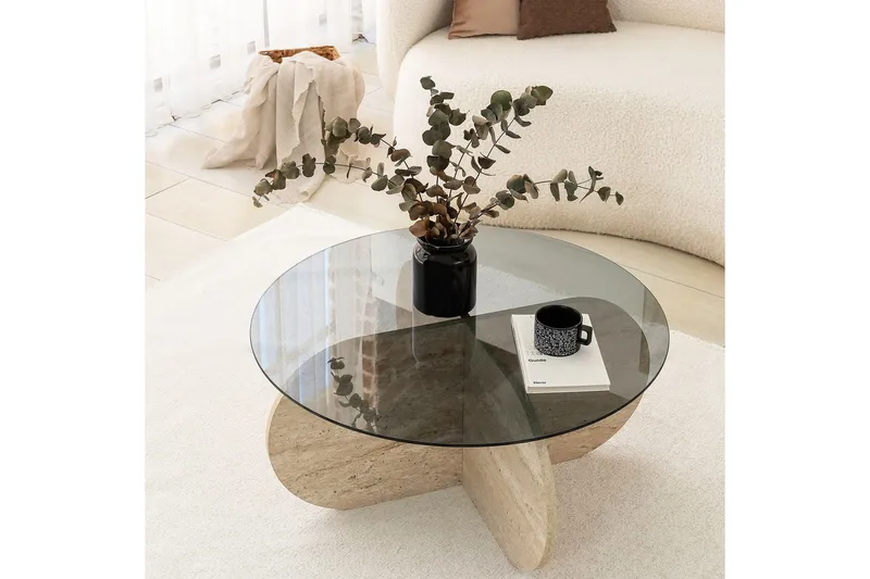 Bengul Soffbord 75 cm - Beige - Möbler - Vardagsrum - Soffbord & vardagsrumsbord - Soffbord