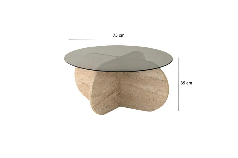 Bengul Soffbord 75 cm - Beige - Möbler - Vardagsrum - Soffbord & vardagsrumsbord - Soffbord