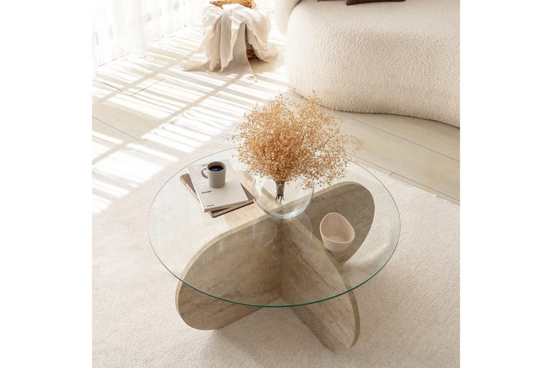 Bengul Soffbord 75 cm - Beige - Möbler - Vardagsrum - Soffbord & vardagsrumsbord - Soffbord