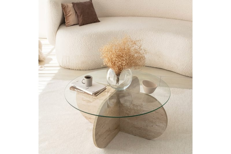 Bengul Soffbord 75 cm - Beige - Möbler - Vardagsrum - Soffbord & vardagsrumsbord - Soffbord