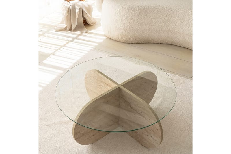 Bengul Soffbord 75 cm - Beige - Möbler - Vardagsrum - Soffbord & vardagsrumsbord - Soffbord