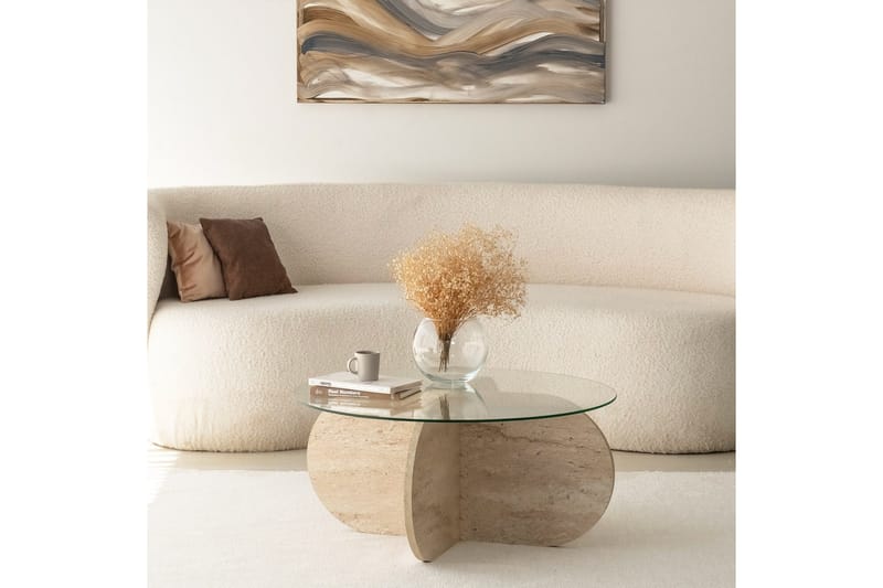 Bengul Soffbord 75 cm - Beige - Möbler - Vardagsrum - Soffbord & vardagsrumsbord - Soffbord